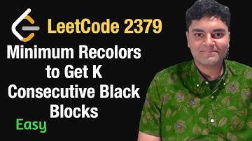 Minimum Recolors to Get K Consecutive Black Blocks - Leetcode 2379