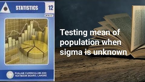 Testing mean of population when sigma is unknown ch 13 lec 8