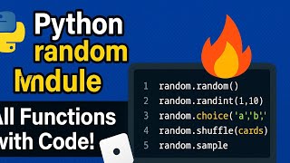 Python random Module Explained with Examples 🔥 (Beginner Friendly)