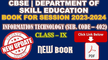 Class 9 IT Book for session 2023-23 | Pdf download | IT 402 |