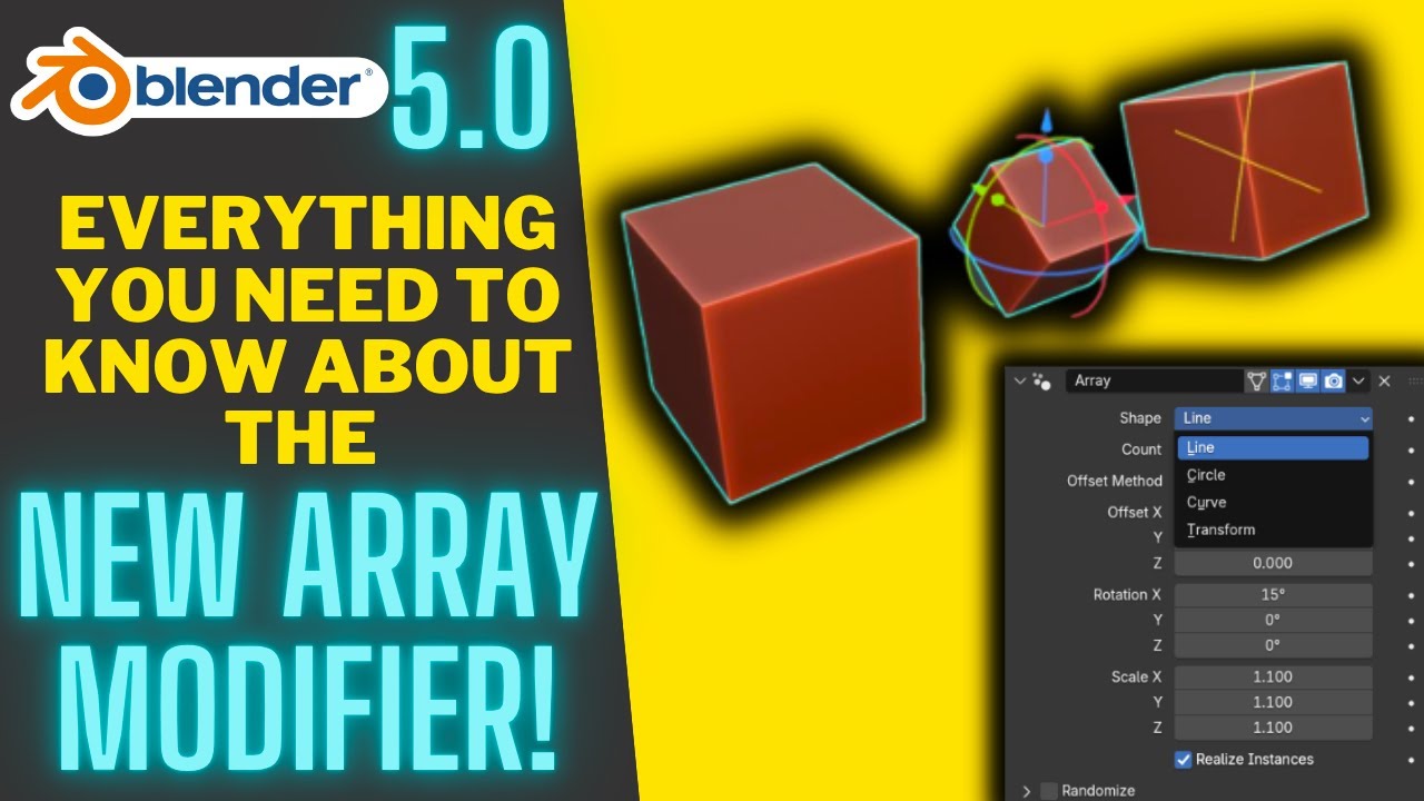 What Does the New Array Modifier Do in Blender 5.0? - YouTube