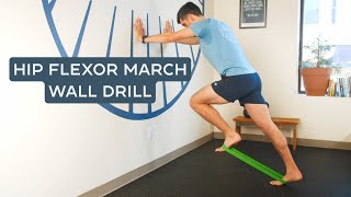 Hip Flexor March Wall Drill for Runners