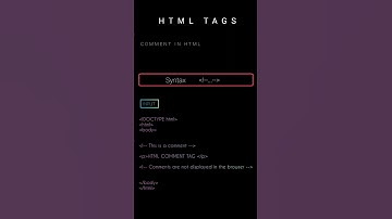 Comment tag in HTML #shorts  #htmltutorial
