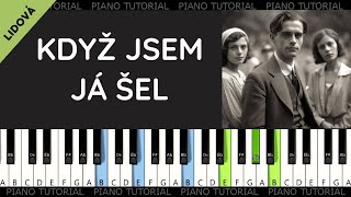 Když jsem já šel tou Putimskou branou - lidová (piano tutorial | klavír | akordy | české písničky)