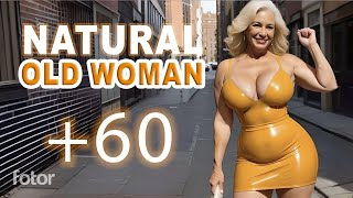 Natural Older Women Over 60 Plus Size Latex Dresses | MsMarble