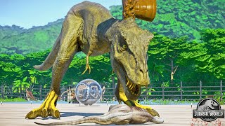 Siren Head Tirex vs Monster Spinosaurus & Super Rex Dinosaurs in Jurassic World Evolution by maDinosaurs 34,828 views 1 month ago 8 minutes, 1 second