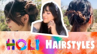 4 Easy Hairstyles for Holi 2020| Dolly Mirchandani|