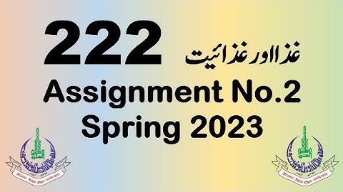 AIOU Code 222 Solved Assignment No.2 Spring 2023