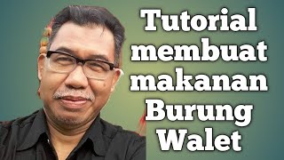 Membuat makanan burung Walet dari jagung halus