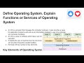Functions of Operating System in Hindi | OS Process, Memory, I/O Management Explained