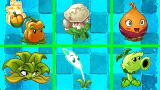 PvZ 2 Challenge Green vs Yellow  -  Caulipower vs Boom Balloon Flower vs Cave Zombie