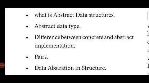 Abstract Datatype | in Tamil | Chapter 2