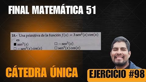 FINAL MATEMÁTICA 51 ÚNICA Ejercicio 98 CBC