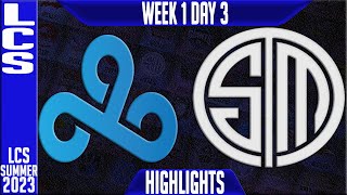 C9 vs TSM Highlights | LCS Summer 2023 W1D3 | Cloud9 vs Team Solomid