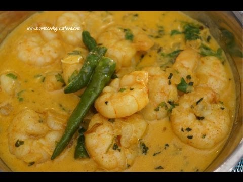 Indian Food - Prawn Coconut curry mild how to cook great masala