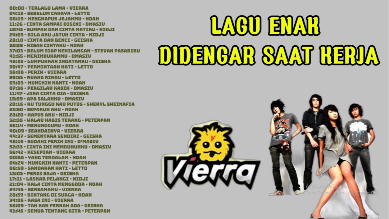 🎶Lagu Pop Indonesia Hits Tahun2000an Terbaik💖☕|Vierra,Letto,Noah,DMasiv
