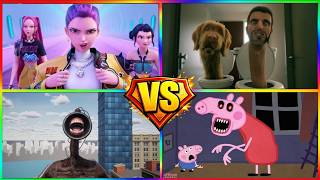Skibidi Toilet🆚PEPPA PIG.EXE 🆚Siren Head 🆚Kpop demon hunter   🎶 Tiles Hop EDM Rush screenshot 2