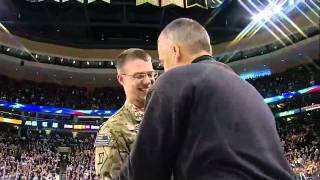 Bruins honor and surprise U.S. military family 11/12/11
