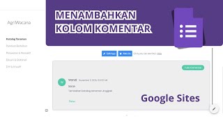 TUTORIAL LENGKAP: Fitur Komentar di Google Sites Terbaru 2025