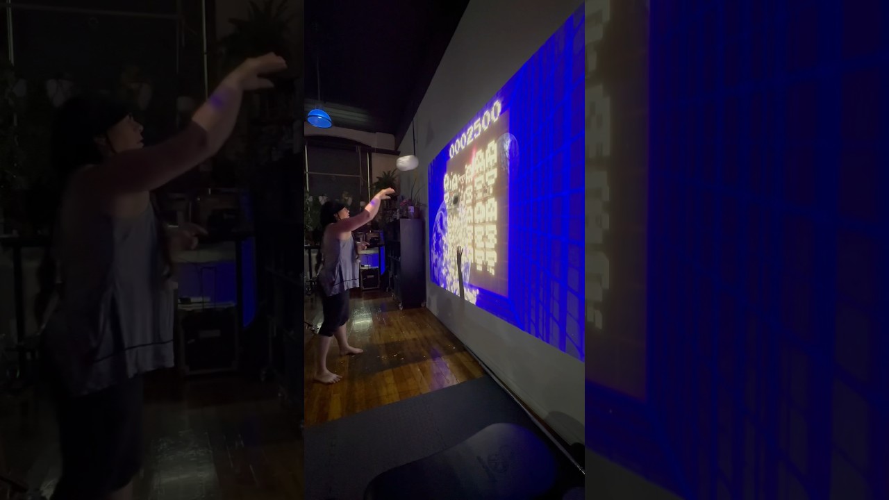 Turn your wall into a giant arcade game!