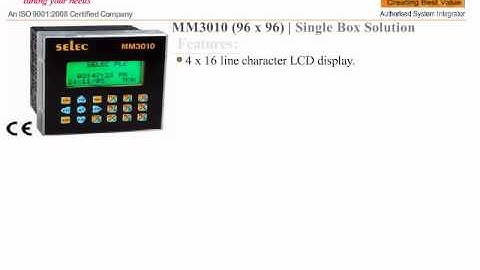SELEC MM3010 PROGRAMMABLE LOGIC CONTROLLER