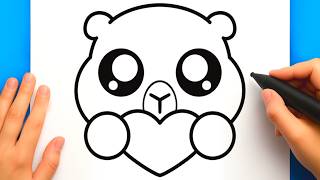 CÓMO DIBUJAR UNA CAPIBARA KAWAII (FÁCIL PASO A PASO) | DIBUJOS DE CAPIBARAS KAWAII