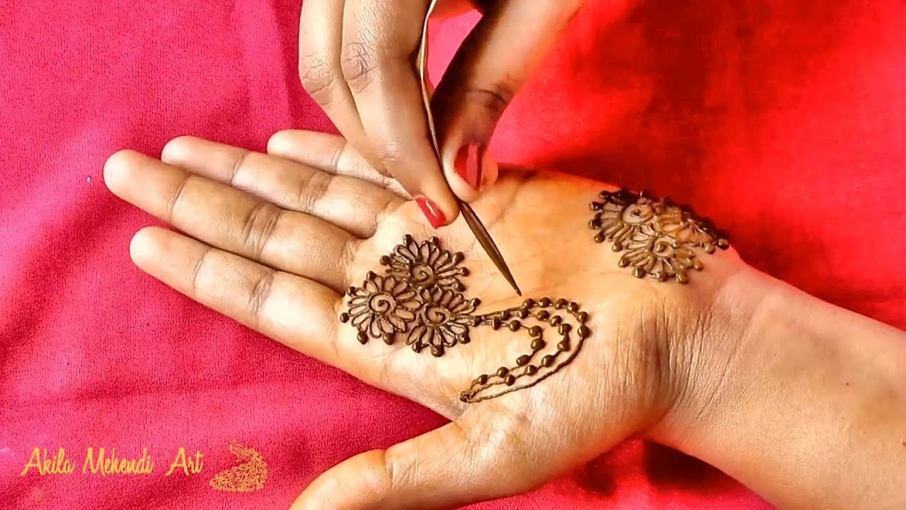 Simple Jewellery Mehndi Design Front Hand | New 2019 🔥 - YouTube