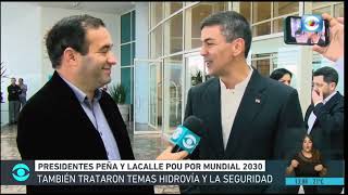 Entrevista al Presidente de Paraguay Santiago Peña tras su visita a Uruguay