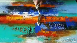 Abstract Painting / How to paint Acrylic abstract painting / Demonstration / Easy / Techniques