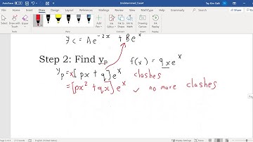 Undetermined coefficients: case product of polynomial and exponential function)