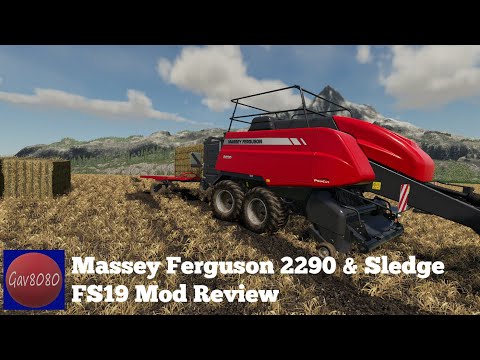 Massey Ferguson 2290 Sledge Farming Simulator 19 Mod Review Hesston Youtube