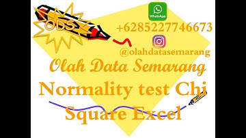 Normality test Chi Square Excel