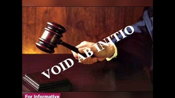 Void-Ab-Initio kya hai? Meaning?? ex. #Agreement with minor#