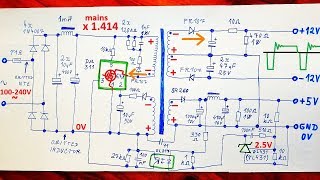 How Does a Switching Power Supply Work 1 (schematic, explanation, example, modifications)