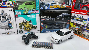 RC Car Collection Unboxing! Rc Police, Rc BMW Car, Rc Stunt Robot Dog in Action!