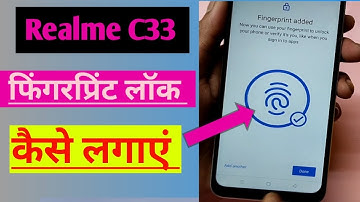 Realme C33 me fingerprint lock Kaise lagaye|| how to set fingerprint lock in realme c33 mobile me ||