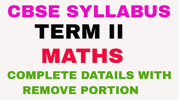 CBSE Class 10 Maths Term II Syllabus 2021-22 || Class 10 Maths term 2 Syllabus || term 2 Syllabus