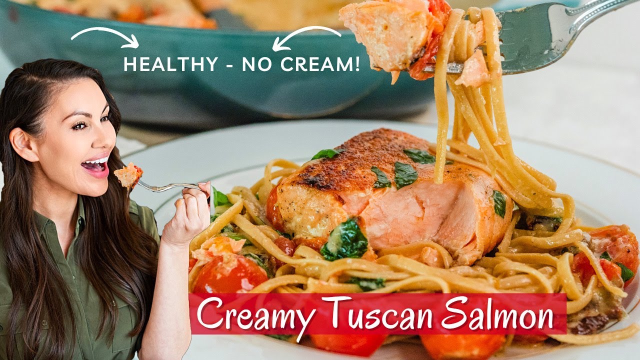 Creamy Tuscan Salmon - thats actually Healthy with No Cream! | Cuisine & Travel