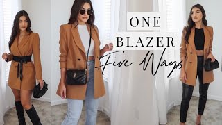 1 BLAZER, 5 DIFFERENT WAYS | HOW TO STYLE A BLAZER