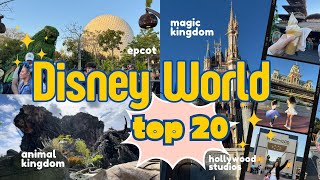 Top 20 rides, attractions, and foods in Disney World 2024 and Best Disney World Park