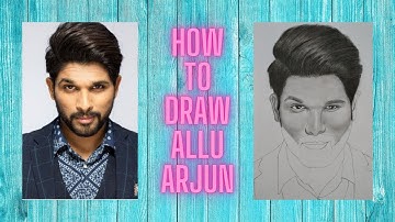 How to Draw Allu Arjun Step by Step Sketch tutorial - Part 2 / Pencil Shading, Blending, Hair