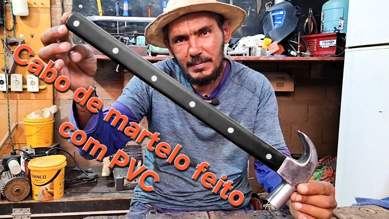 Cabo de martelo feito de cano PVC esse ficou diferenciado!!!