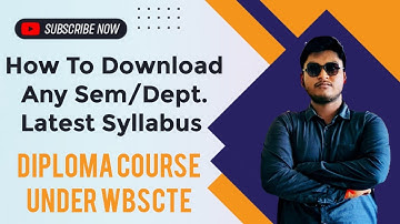 How To Download Latest Syllabus Diploma Courses Under WBSCTE or WBSCTVESD 2024