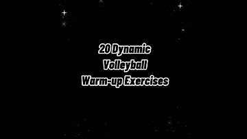20 Dynamic Volleyball Warm-up Exercises 3x repeat each | SDSS
