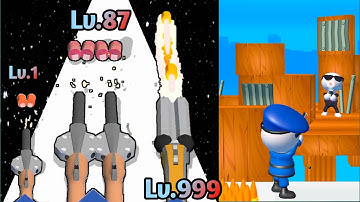 Bullet Collect And 3D Battle - Level Up Gun Max Level Gameplay, mergeandroidbattle