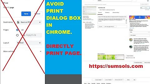 How to Print Web-page Without Displaying the Print Dialog Box in Chrome