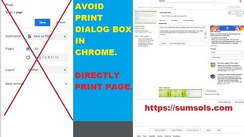 How to Print Web-page Without Displaying the Print Dialog Box in Chrome