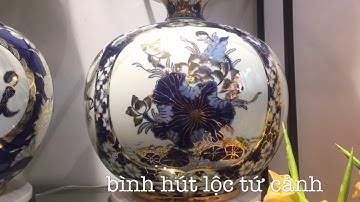 Bình hút lộc tứ cảnh vẽ vàng 24k