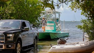 *Trailering Bay Boat* in and out of water for Service