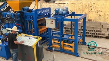 No. 677th QT4 15 concrete hollow block making machine test 8 inch cement bricks with double pallet
